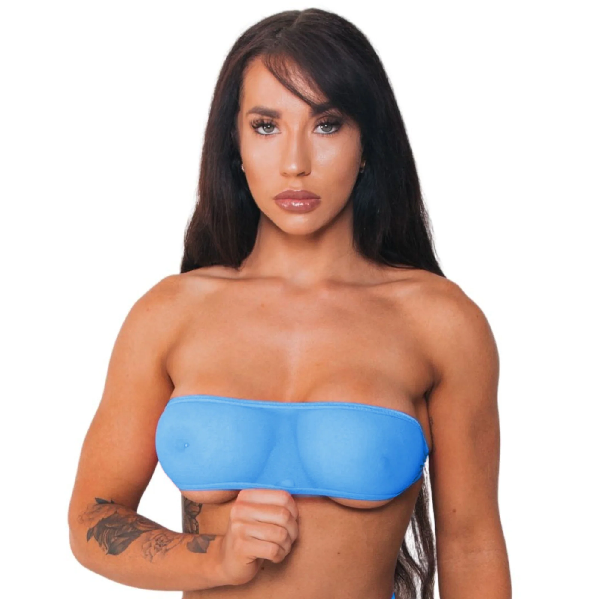 Bandeau Top Only - Light Blue Mesh - Light Blue - Image 3