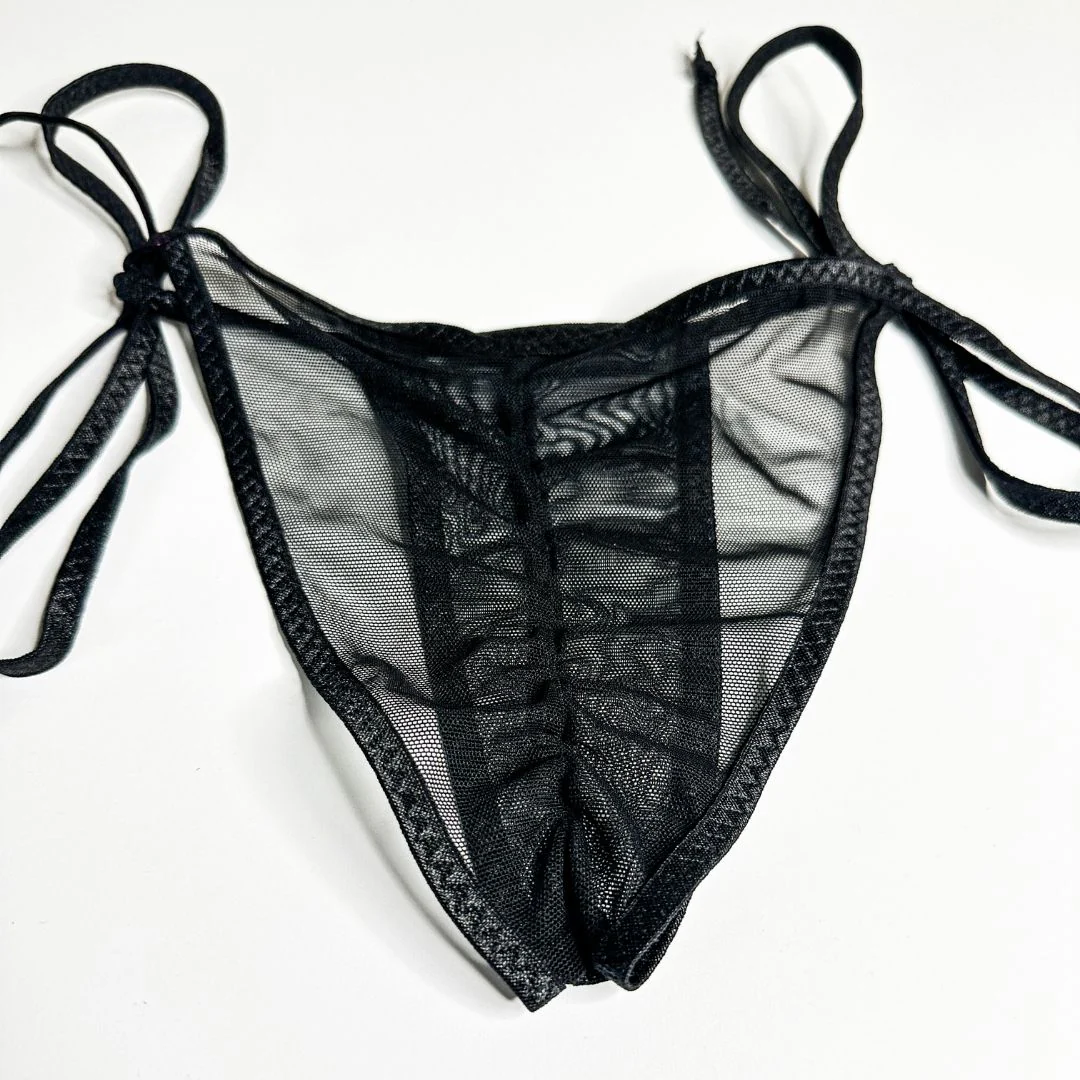 Black Mesh - Completely See Through - Scrunch Butt Only - Image 3