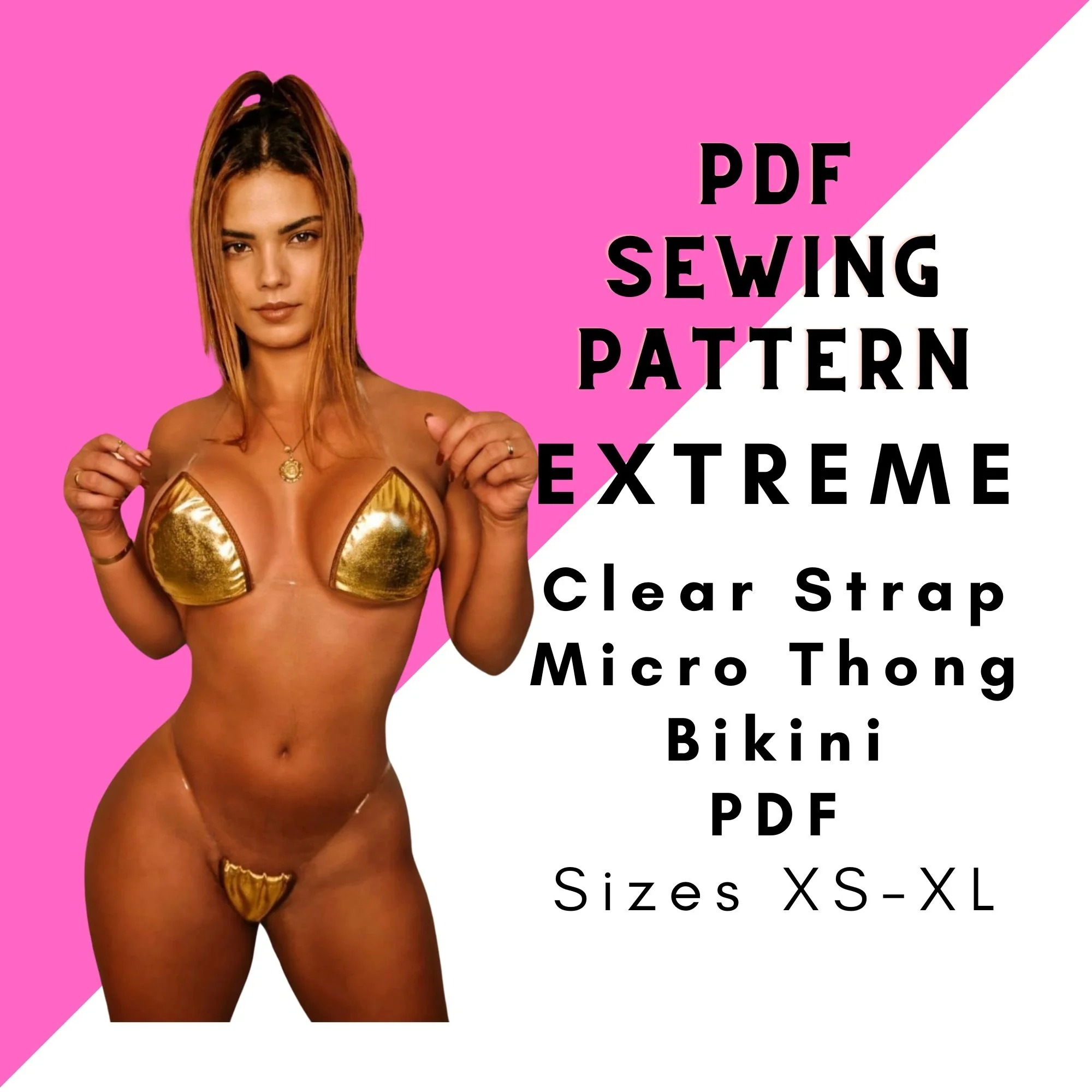 Clear Strap Micro Bikini Pattern PDF