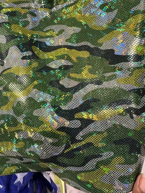 Holographic Army Green Camouflage - Micro G String Thong Set - Image 8