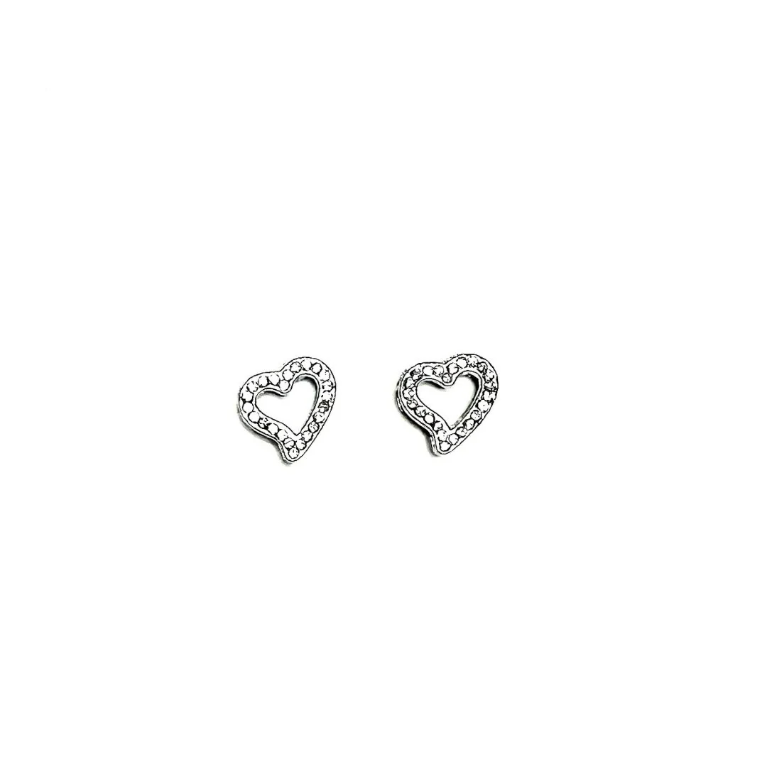 Holographic Neon Pink Micro G-String Set with Small Open Heart Rhinestones - Image 4