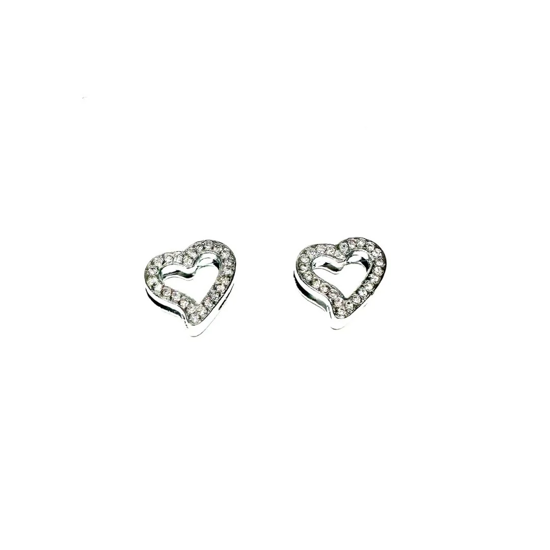 Holographic Neon Pink Micro G-String Set with Small Open Heart Rhinestones - Image 5