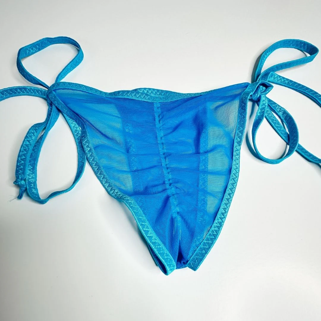 Light Blue Mesh - Completely See Through - Scrunch Butt Only - Image 4
