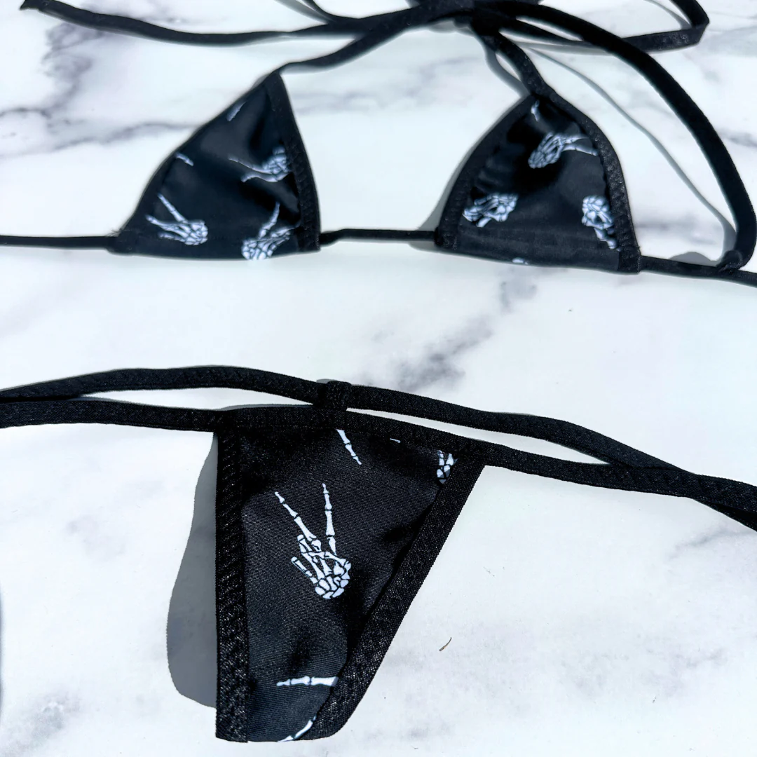 Micro G-String - Skeleton - Black String - Image 2