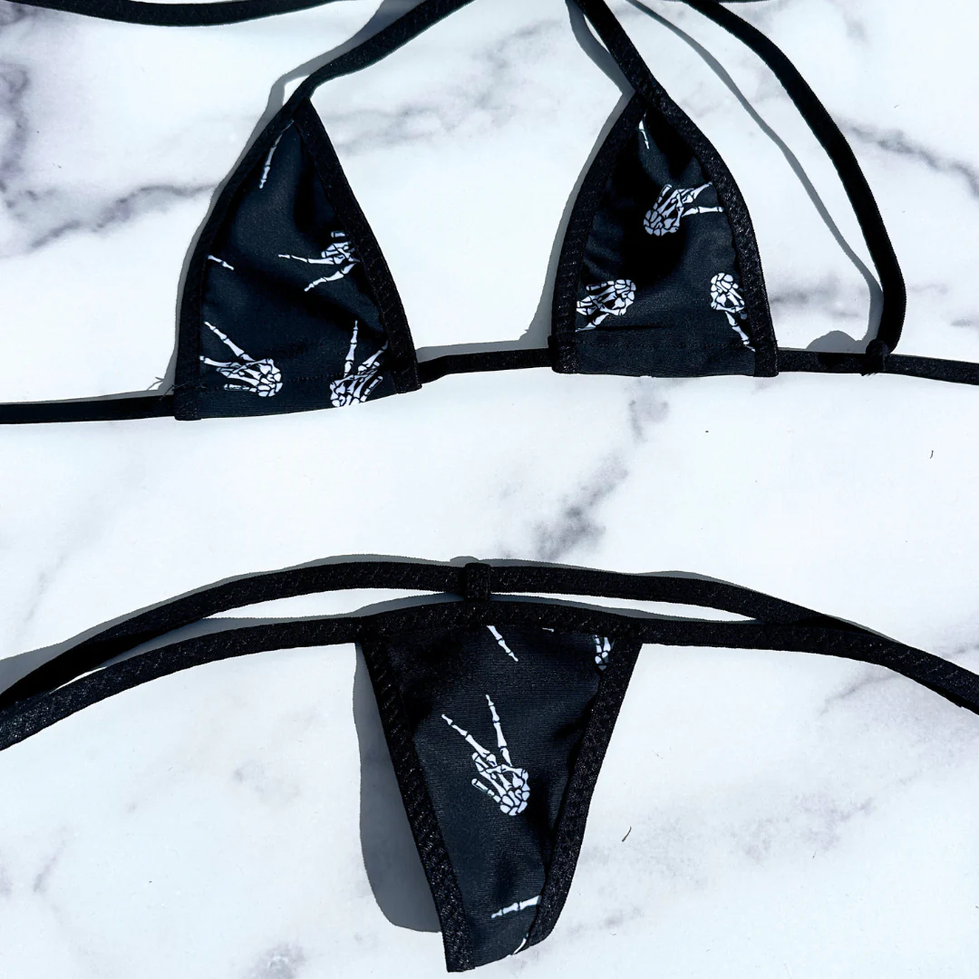 Micro G-String - Skeleton - Black String - Image 4