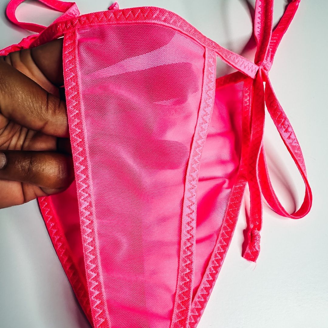 Neon Pink Mesh - Completely See Through - Scrunch Butt Only - Image 3