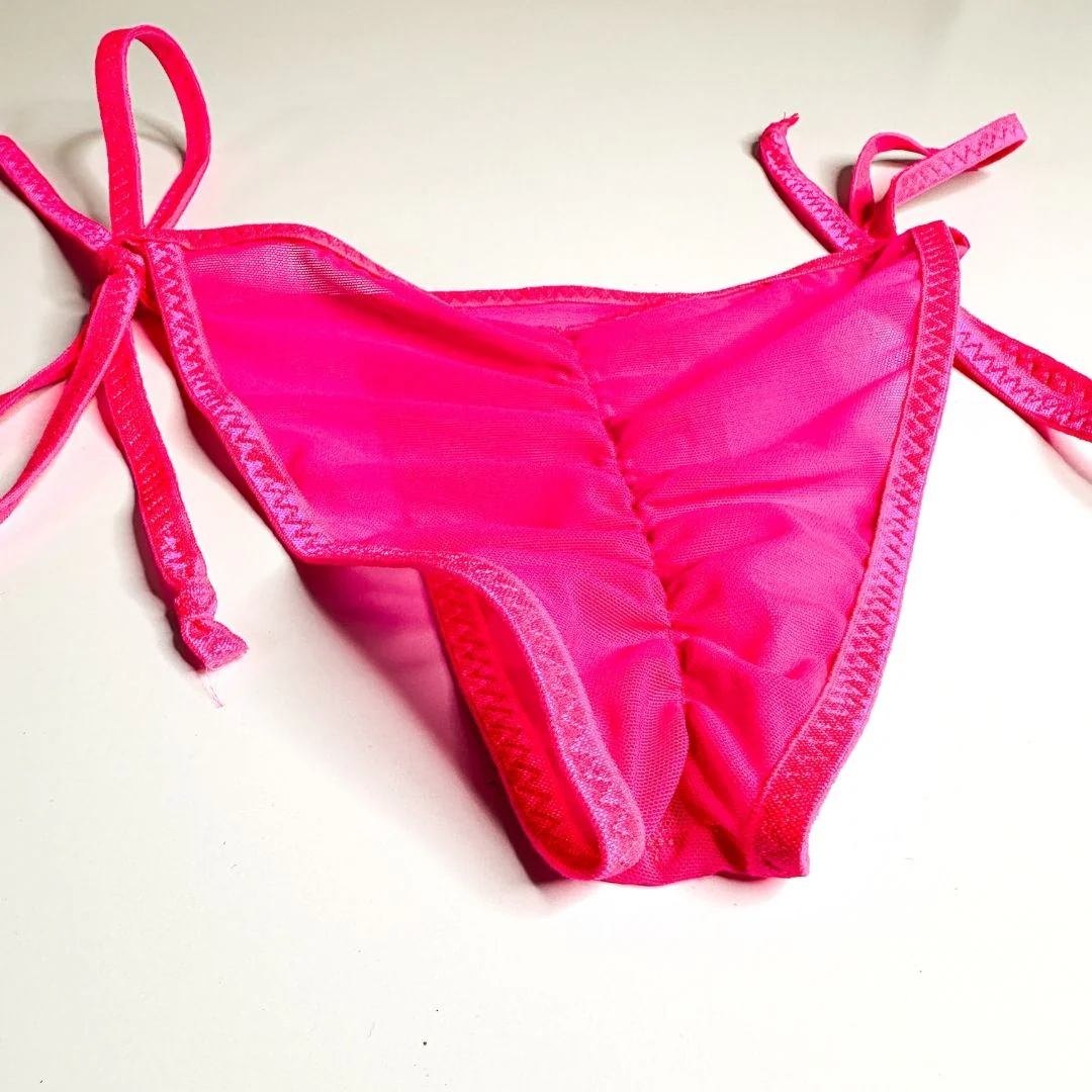 Neon Pink Mesh - Completely See Through - Scrunch Butt Only - Image 4