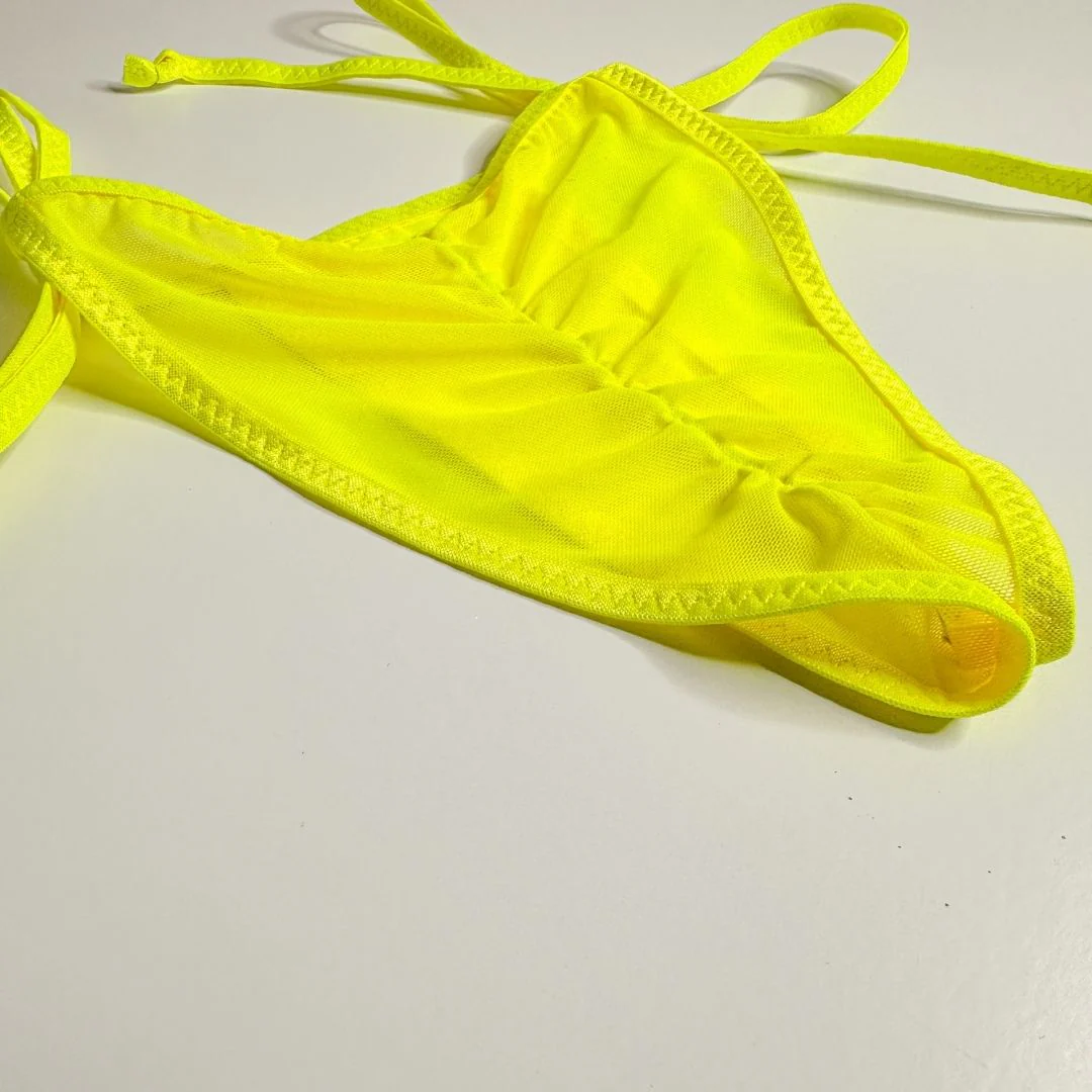 Neon Yellow Mesh - Completely See Through - Scrunch Butt Only - Image 5