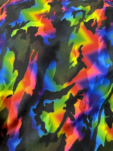 Rainbow Camouflage - Black - Micro G String Thong Set - Image 6