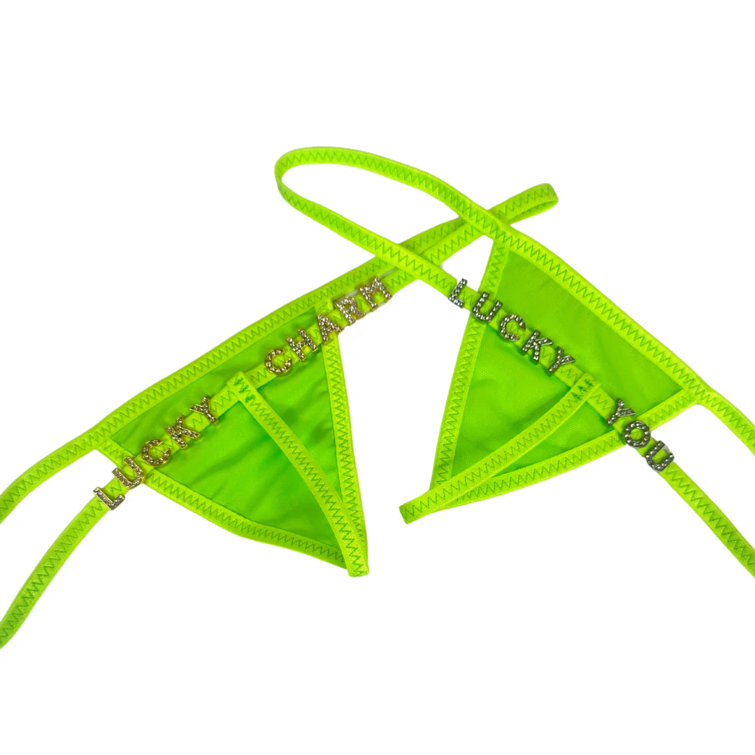 St Patrick's Day Lucky Bling Mini Micro G-String Thongs - Image 4
