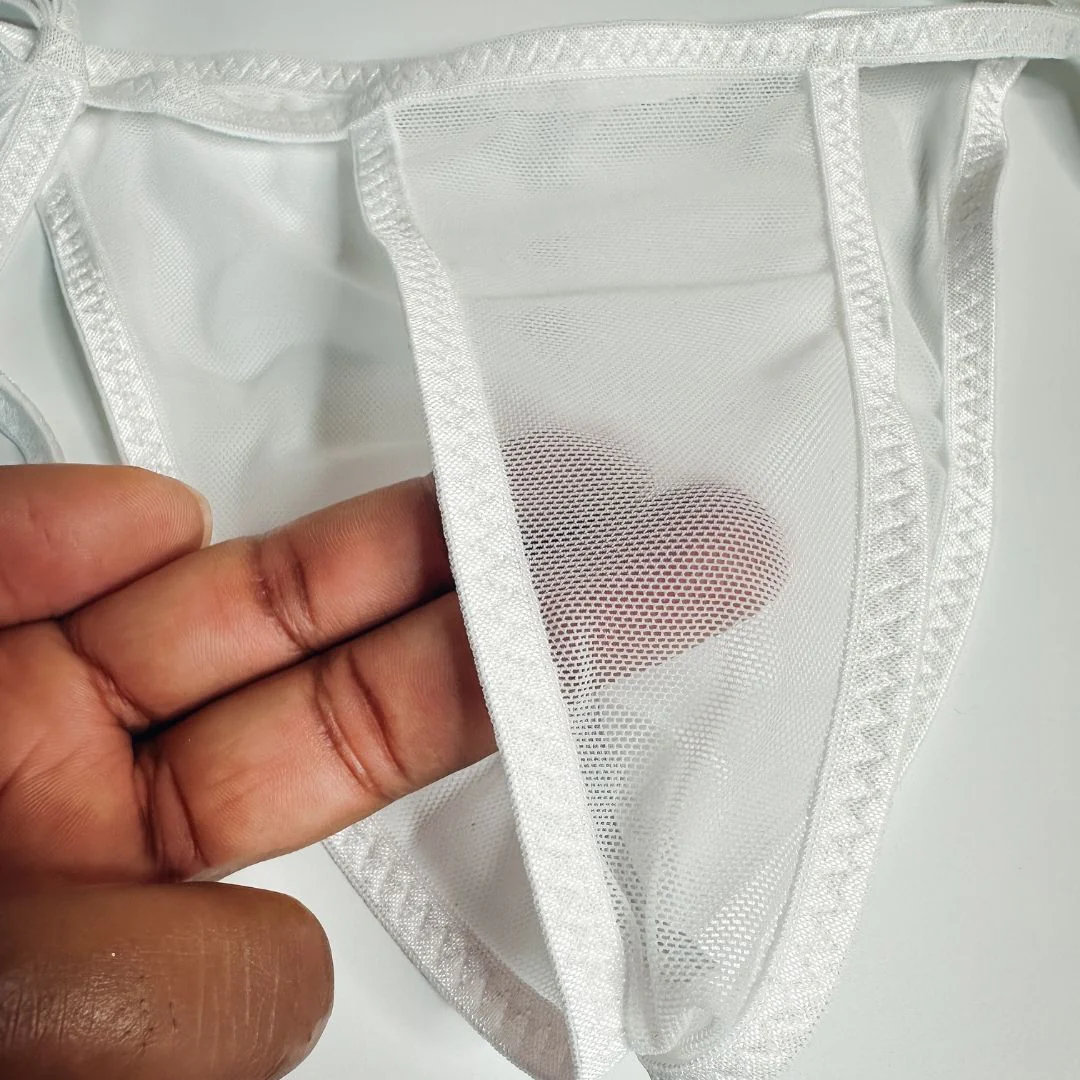 White Mesh - Completely See Through - Scrunch Butt Only - Image 3