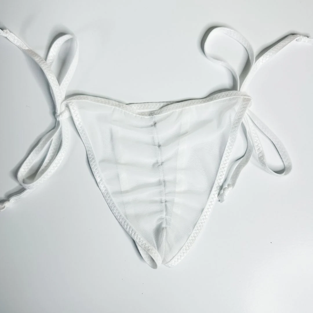 White Mesh - Completely See Through - Scrunch Butt Only - Image 4